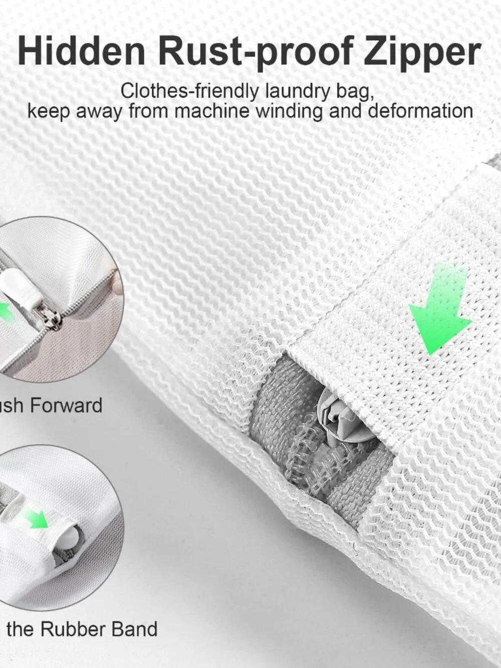 10 Pack Mesh Laundry Bags for Delicates with Non Rust Zipper- MDSXO White Laundr